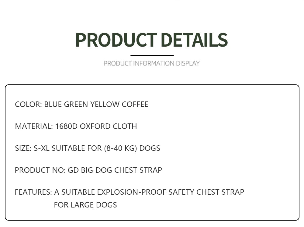 🐾 Multifunctional Reflective Dog Harness – Outdoor Training & Comfort Vest for Medium & Large Dogs