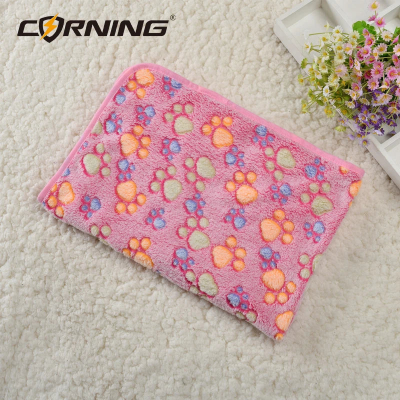 Soft Fluffy Cartoon Pet Blanket – Cozy Fleece Mat for Cats & Dogs, Warm & Washable