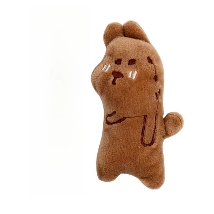 Cartoon Plush Cat Molar Bite Toy – Interactive Chew Toy for Cats