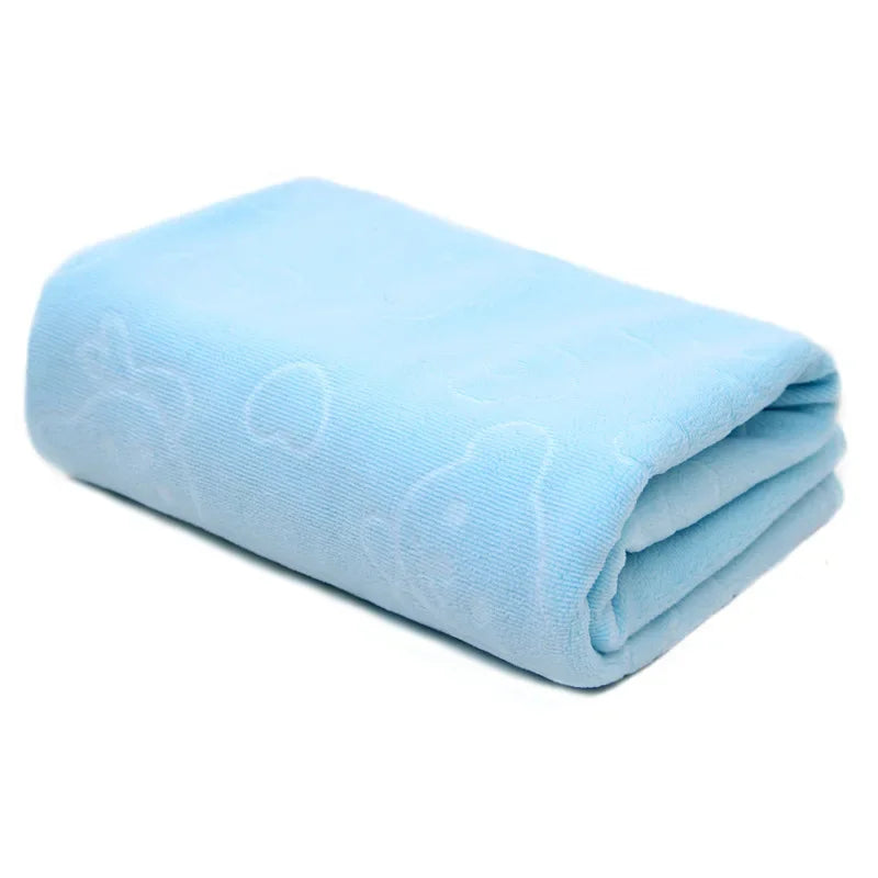 Quick-Drying Pet Bath Towel – Super Absorbent Soft Fiber Dog & Cat Towels for Grooming and Bathing