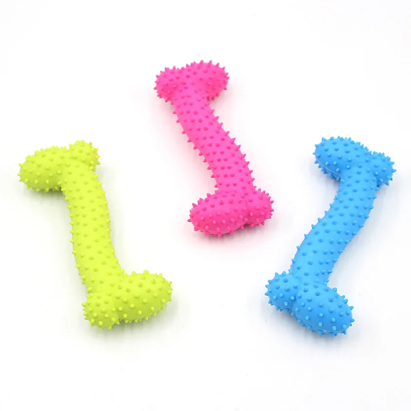 Rubber Chew Toy for Small Dogs – Teeth Cleaning & Bite-Resistant Puppy Training Toy
