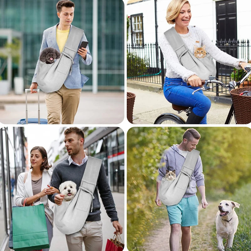 Pet Travel Shoulder Bag – Hands-Free Sling Carrier for Dogs & Puppies