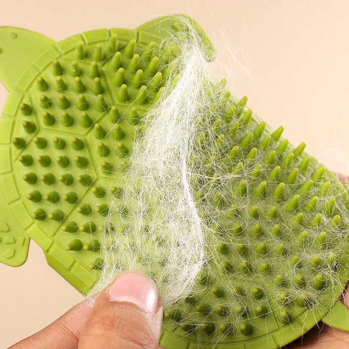 😺 Cat Wall Corner Brush – Self-Grooming Silicone Cat Massager Comb