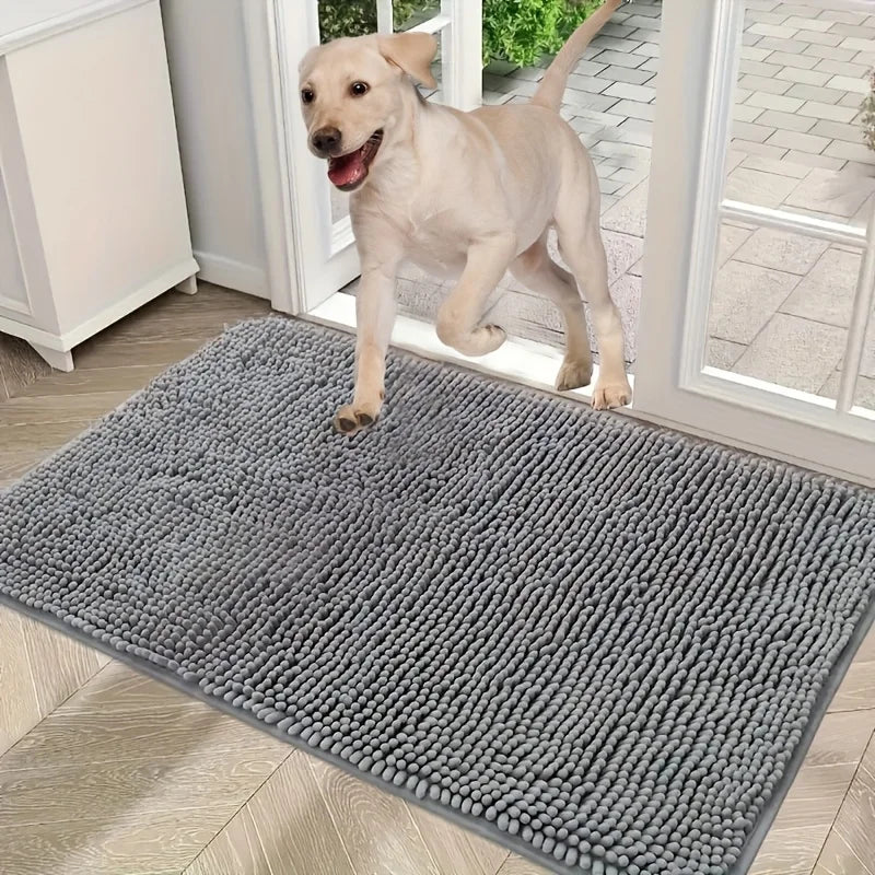Quick-Drying Microfiber Dog Doormat – Absorbent, Non-Slip, Machine Washable Indoor Mat