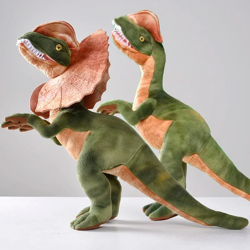 🦖 Jurassic Park Dilophosaurus Dinosaur Plush Toy – Double-Crested Lizard Stuffed Figure for Kids 🧸🌋