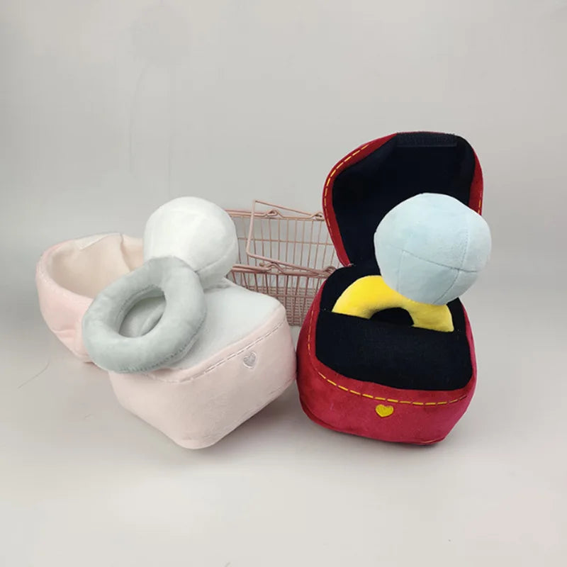 Big Diamond & Ring Box Plush Dog Toy – Cute Creative Engagement Ring Set for Dogs & Puppies