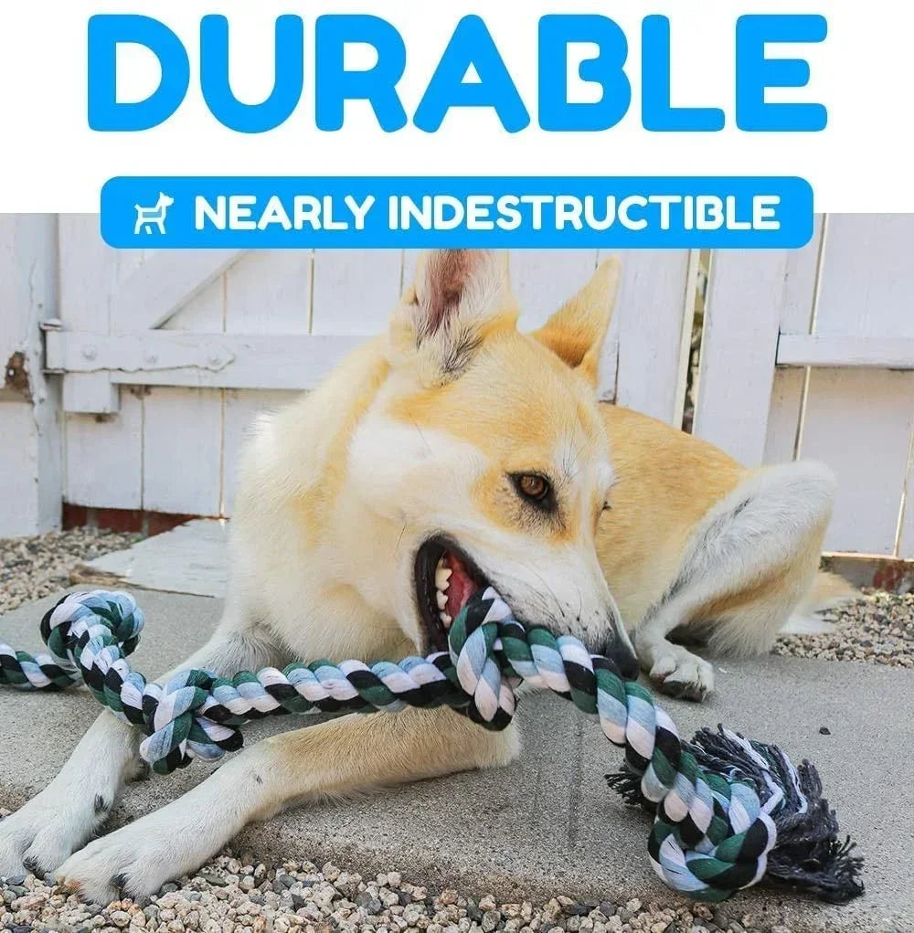 ATUBAN 42" Giant Dog Rope Toy – Indestructible 6-Knot Rope Tug Toy for Aggressive Chewers & Extra Large Dogs