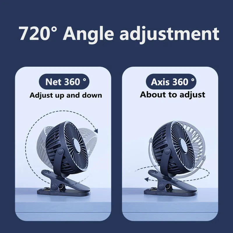 🌀 Xiaomi USB Handheld Clip Fan – Portable Rechargeable Mini Fan for Students & Travel