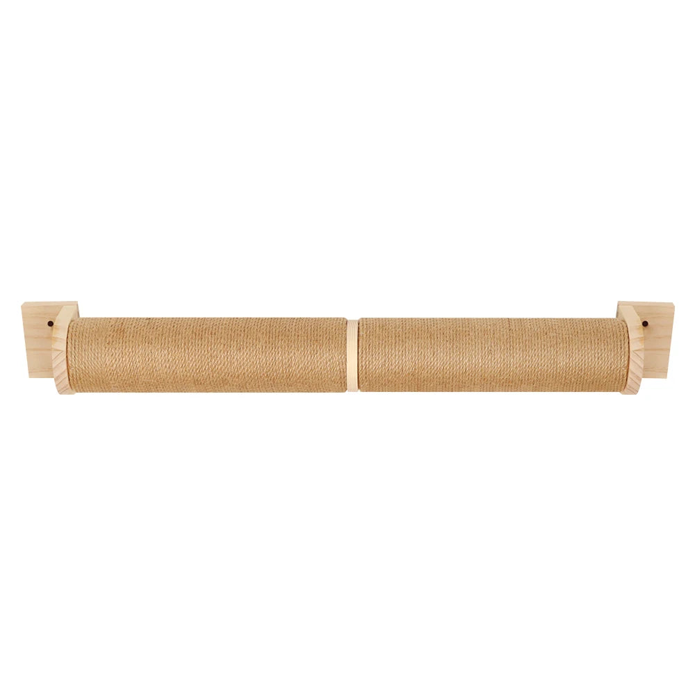 🐾 Wall-Mounted Cat Scratching Post – Wooden Kitten Tree with Thick Columns for Large Cats