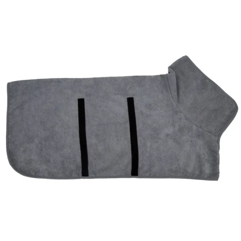 Pet Bathrobe Adjustable Towel – Super Fast-Drying Moisture Robe for Dogs (Large, Medium, Small)