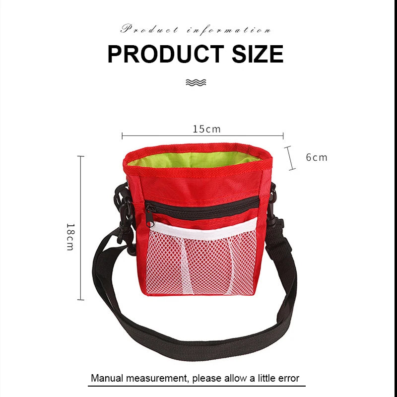 Portable Dog Training Waist Bag – Outdoor Pet Treat Pouch with Storage Pocket for Snacks, Bait & Rewards