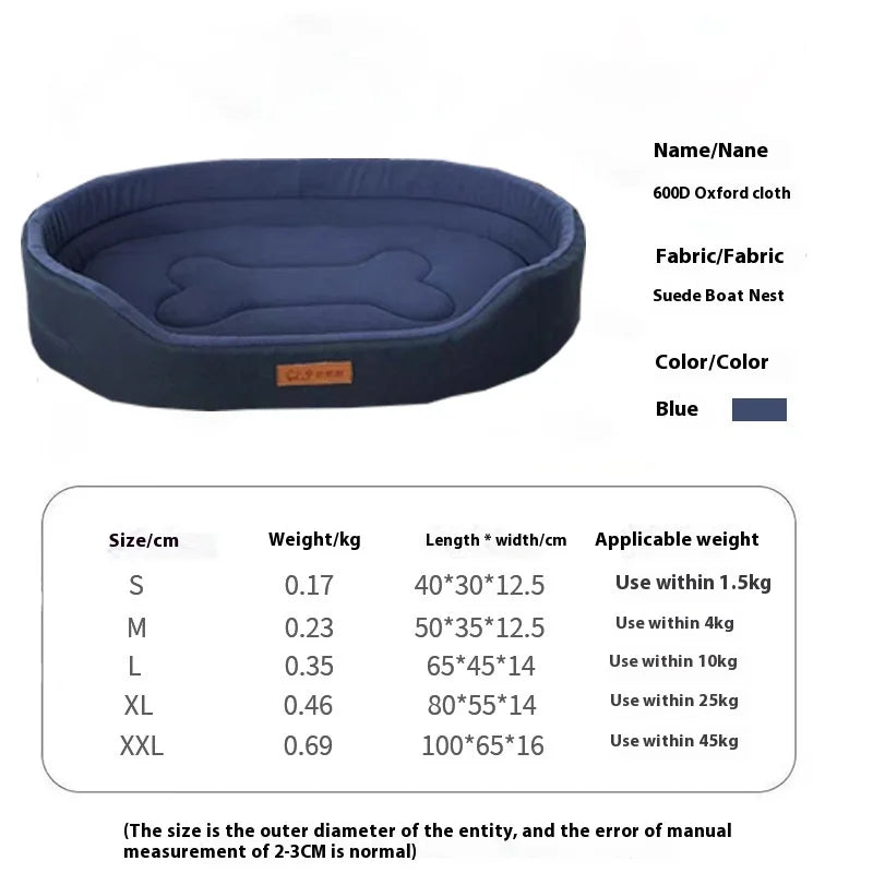 Square Waterproof Dog Bed for Large Dogs – Washable Custom Pet Sofa with Removable Inner Pad