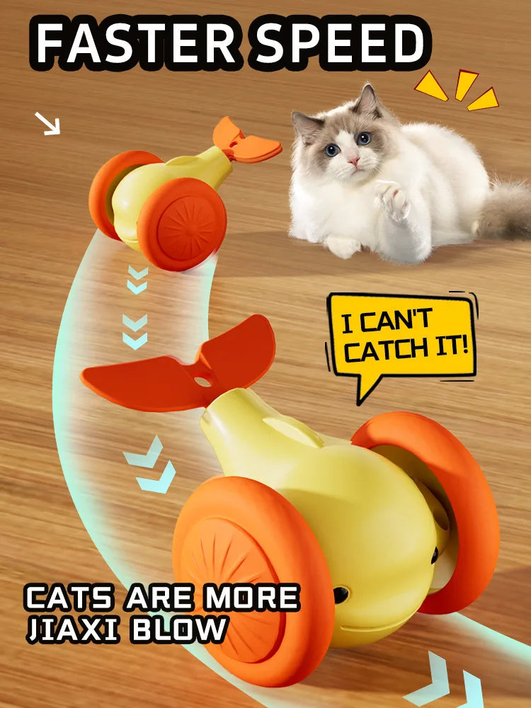 Interactive Electric Whale Cat Toy – Automatic Teaser Car with Obstacle Avoidance for Kittens