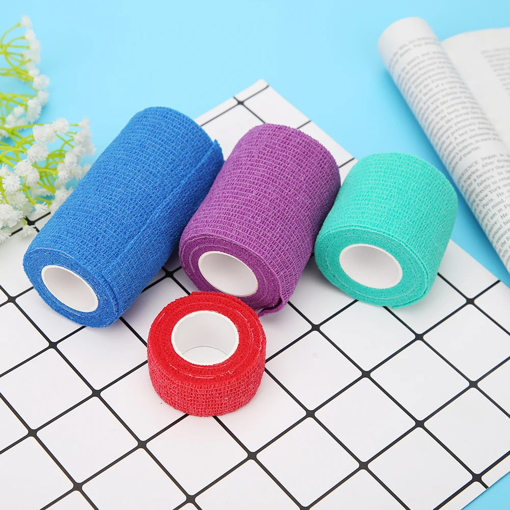 5Pcs Self-Adhesive Bandage Wrap for Dogs – Elastic First Aid Pet Leg Protector, Vet Tape Wrap (Green)