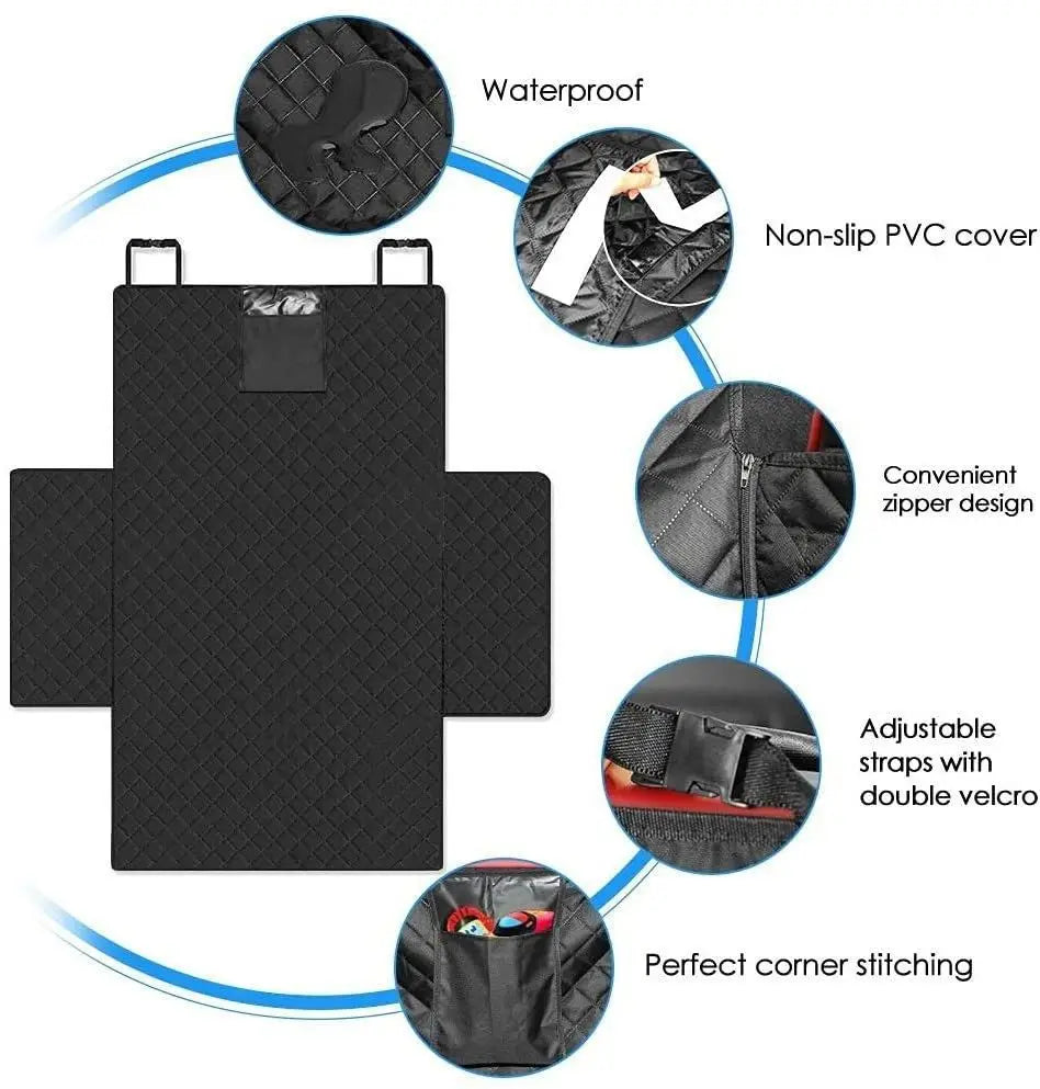 Waterproof Dog Car Seat Cover – Wear-Resistant Pet Carrier Liner for SUV, Easy Install & Durable Protection