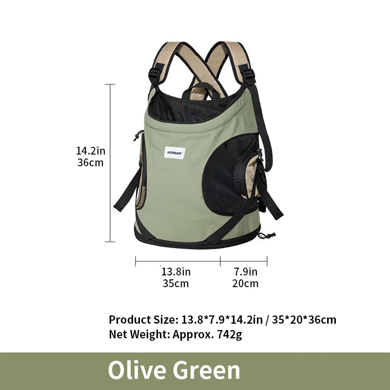 Pet Chest Backpack – Front Carrying Tote for Dogs & Cats, Breathable Outdoor Shoulder Bag, Portable Pet Travel Carrier