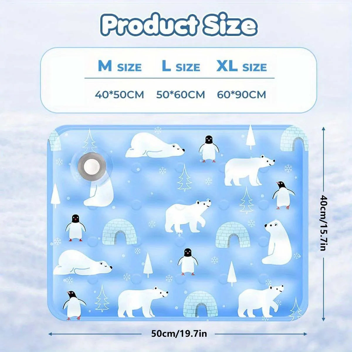 Waterproof Pet Cooling Pad – Dry Ice or Water-Filled Cool Mat for Dogs & Cats