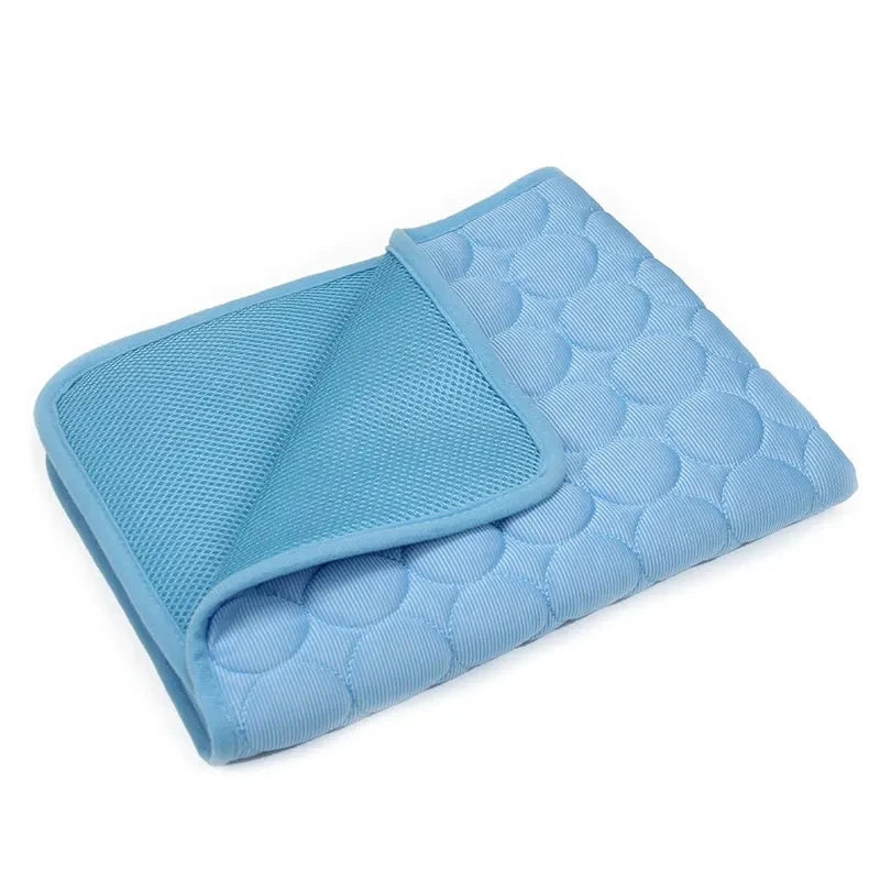 Breathable Dog Cooling Mat – Self-Cooling Summer Pad for Dogs & Cats, Large Crate Blanket