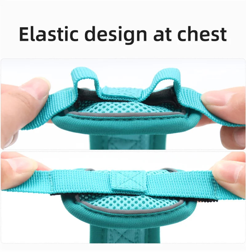 🐾 Fashion Reflective Cat Harness & Leash Set – Breathable Mesh for Cats & Small Dogs