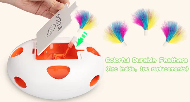INKZOO 7-Hole Interactive Cat Toy – Automatic Mice Whack-A-Mole for Cats & Kittens