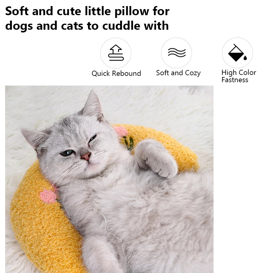 Little U-Shaped Pillow for Cats & Small Dogs – Fashion Neck Protector & Deep Sleep Headrest