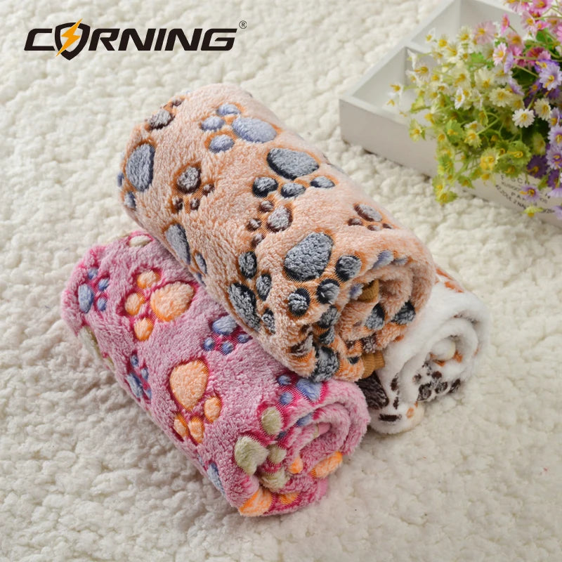 Soft Fluffy Cartoon Pet Blanket – Cozy Fleece Mat for Cats & Dogs, Warm & Washable