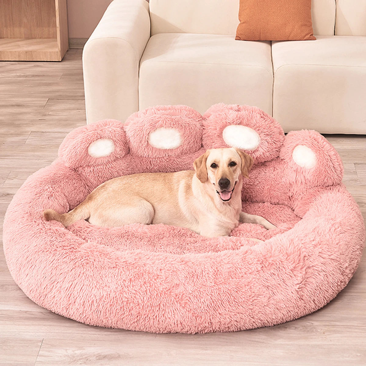Plush Pet Dog Sofa Bed – Washable Warm Kennel for Small & Large Dogs and Cats