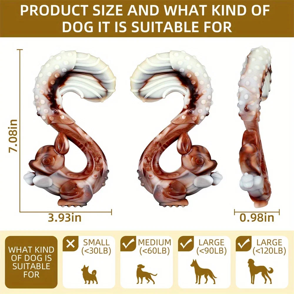 Rabbit-Shaped Nylon Dog Chew Toy – Indestructible Beef Flavor 🐇🍖