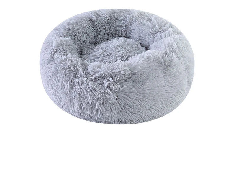 Home Plush Pet Nest – Warm Detachable & Washable Round Cat & Dog Bed
