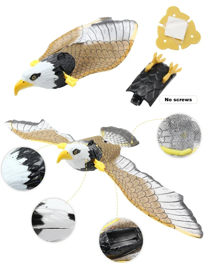 Electric Hanging Flying Bird Cat Toy – Interactive Simulated Eagle with Scratch Rope