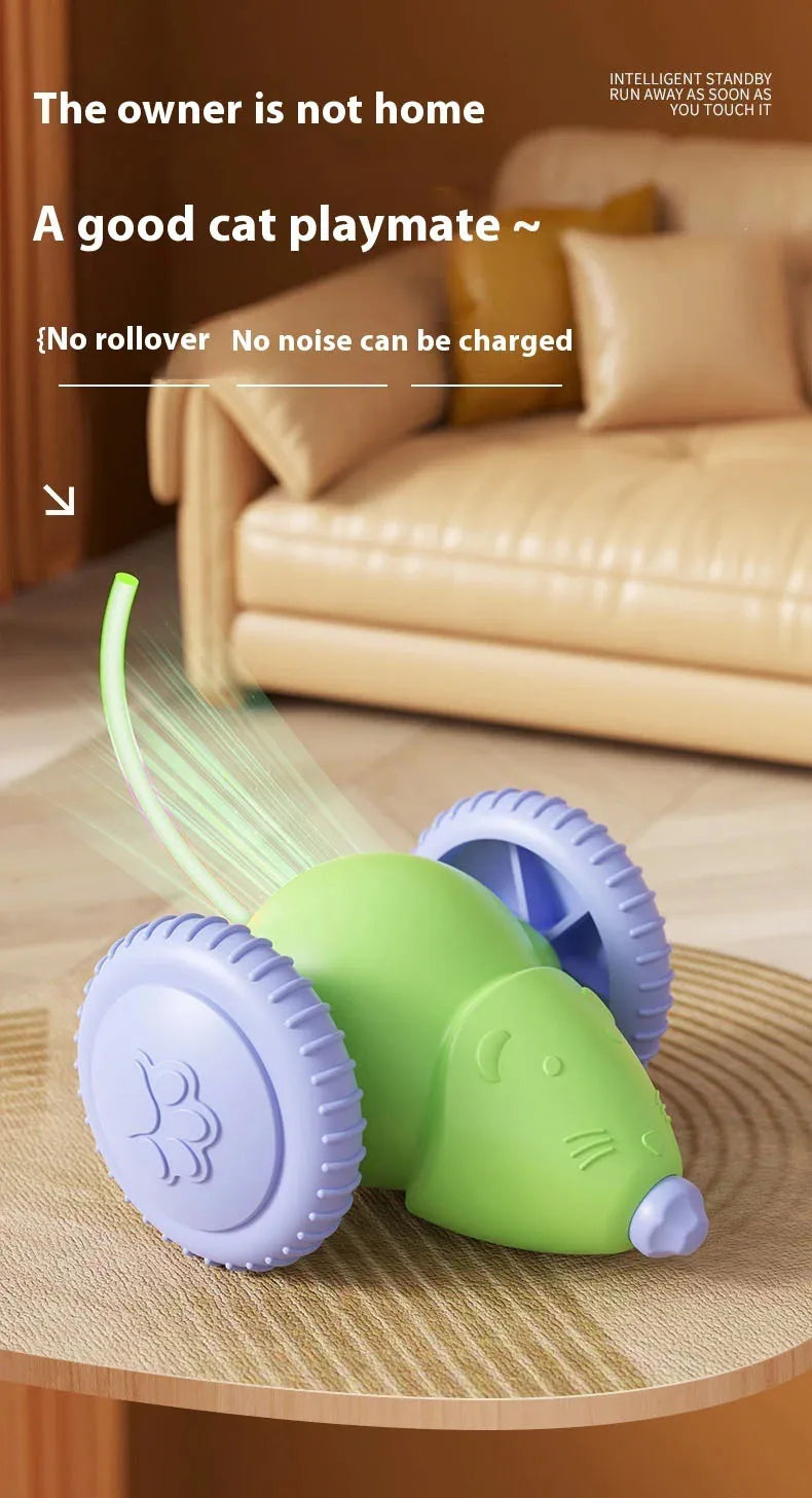 Electric Mouse Car Cat Toy – Interactive Automatic Teaser with Obstacle Avoidance