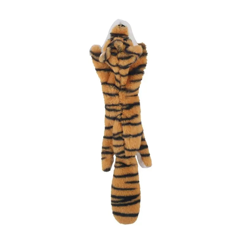 Stuffingless Animal Squeaky Dog Toy – Durable Crinkle Chew Toy with Built-In Squeakers
