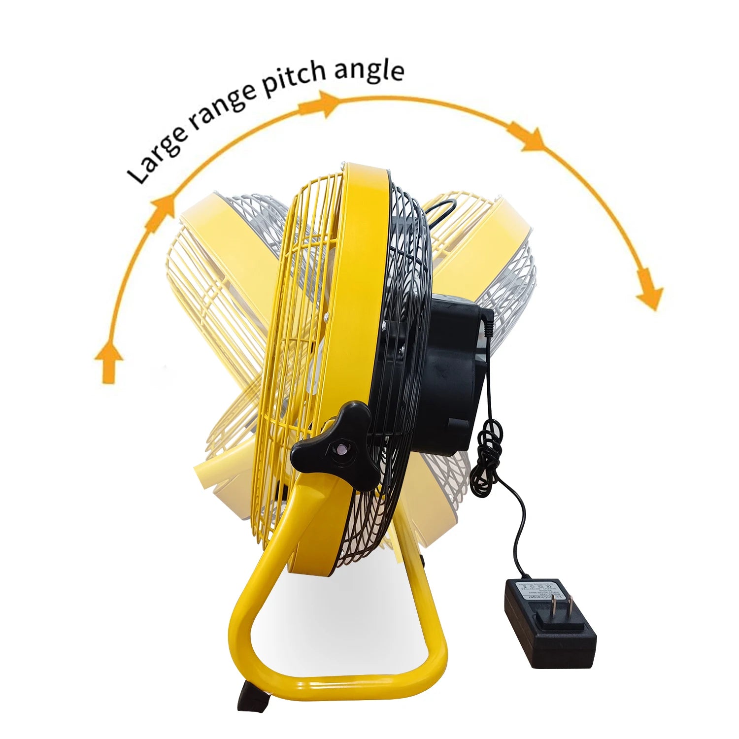 14 Inch Portable Rechargeable Table Fan with Solar Panel Powered and AC Charger Dual Input for Household, Camping, Fishing