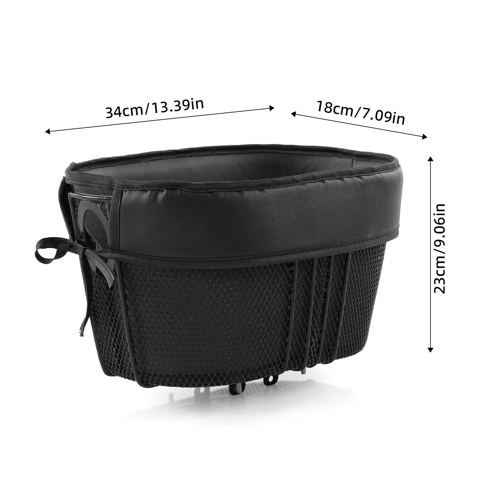 Dog Bike Basket – Portable Front Mount Pet Carrier for Bike with Sponge Liner & Safety Strap for Small Dogs & Cats