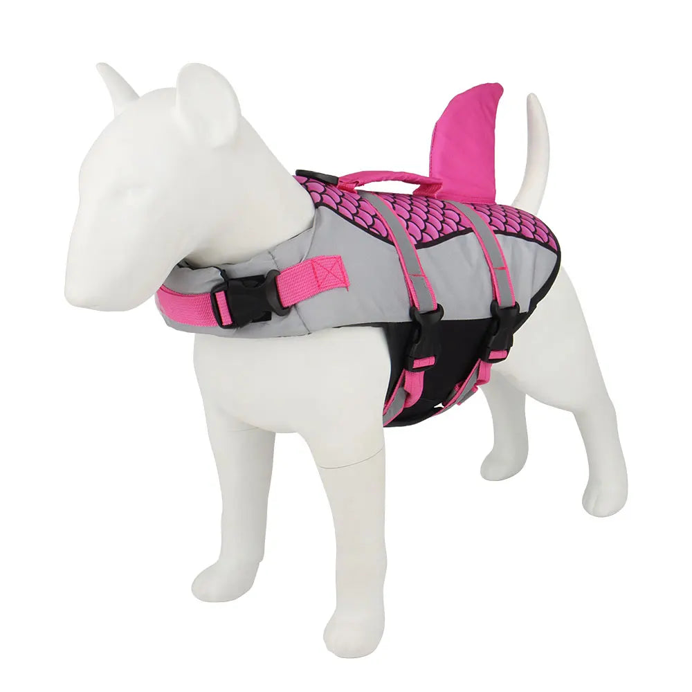 🦈 Scales Shark Swim Dog Life Jacket – Summer Pet Swimwear & Safety Vest 🐾