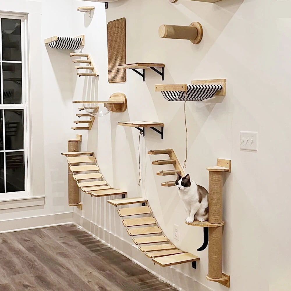🐾 180cm Large Cat Tree Tower – Multi-Level Indoor Cat Playground with Hammock & Scratching Posts