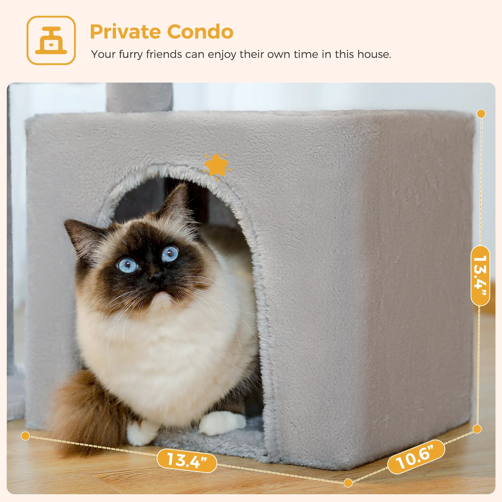 Cat Tree Tower – Scratching Posts, Hammock & Perch