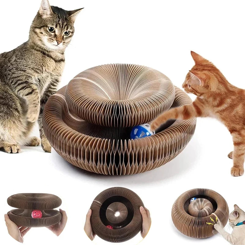 Magic Organ Cat Scratcher – Corrugated Round Claw Grinding Toy