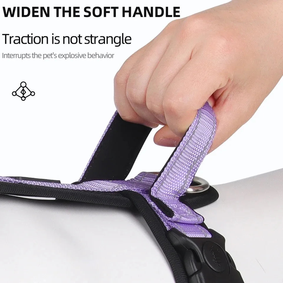🐶 Reflective Dog Harness with Handle – Adjustable Vest for Easy Control