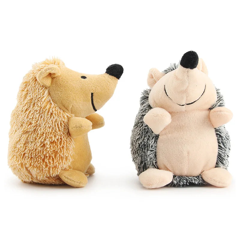 Hedgehog Plush Dog Toy – Squeaky & Bite-Resistant 🦔🐾