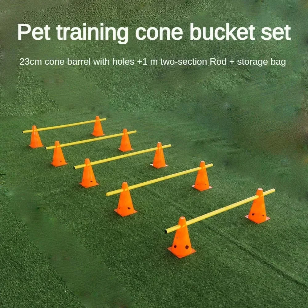 Dog Agility Training Equipment Set – Jumping Bar & Obstacle Course for Pet Exercise & Obedience Training