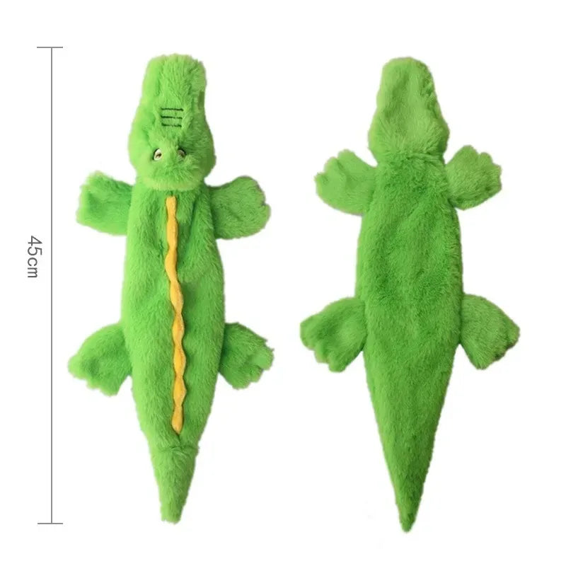 Stuffingless Animal Squeaky Dog Toy – Durable Crinkle Chew Toy with Built-In Squeakers