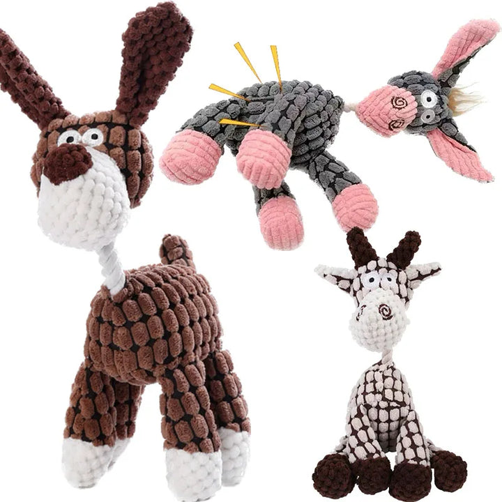 Plush Donkey Squeaky Dog Toy – Durable Chew & Training 🐾🧸