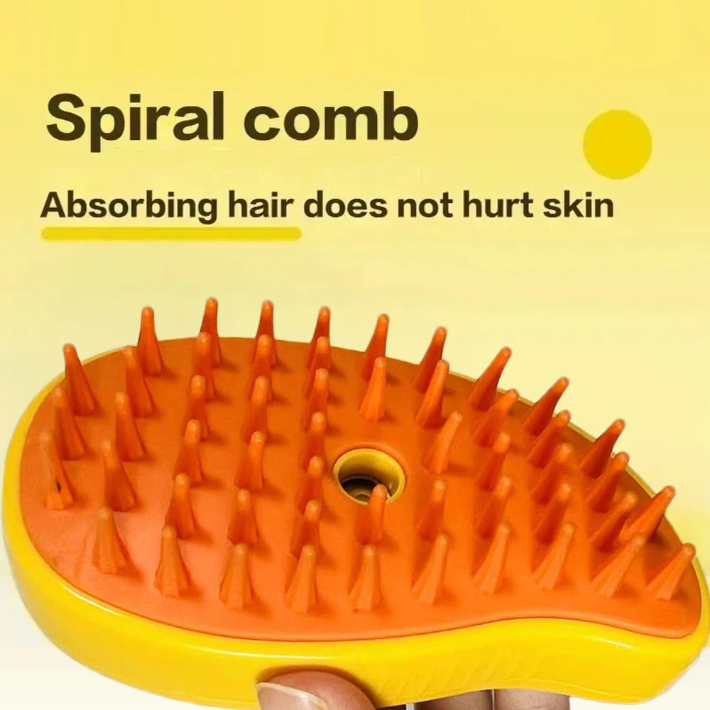 🐱 Spray Cat Brush 3-in-1 – Steamy Electric Dog & Cat Grooming Comb with Hair Removal & Massage