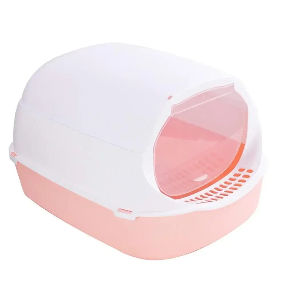 Kitty Sandbox Cat Litter Box Semi-enclosed Splashproof