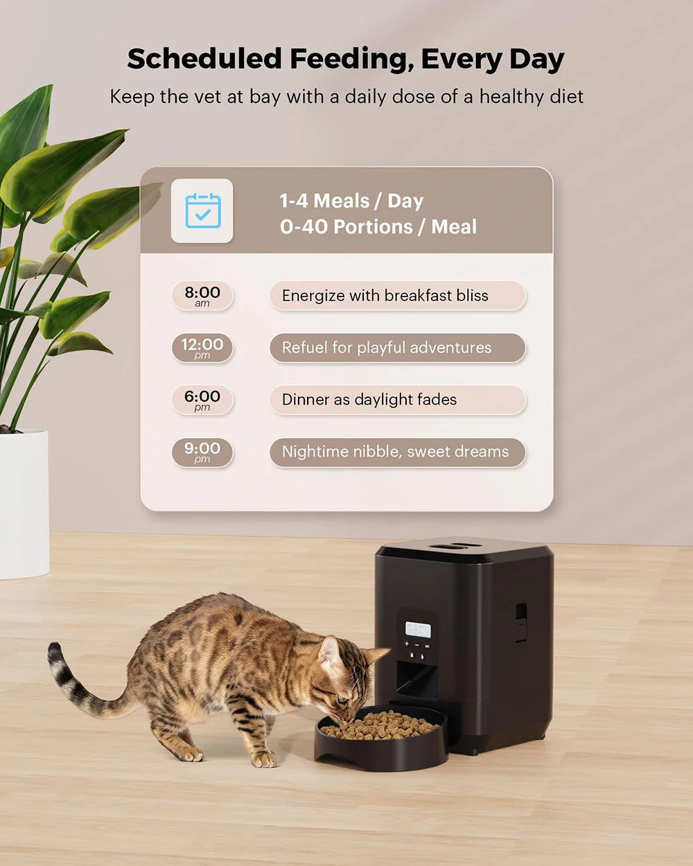 Smart Automatic Pet Feeder – Timed & Slow Feed for Cats & Dogs 🐾⏱️