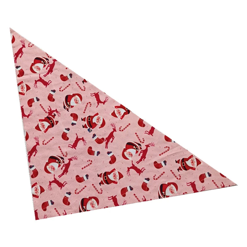 10Pcs Dog Bandana Set – Fruits, Plaid, Paw & Snowman Triangle Scarves for Small, Medium & Large Dogs