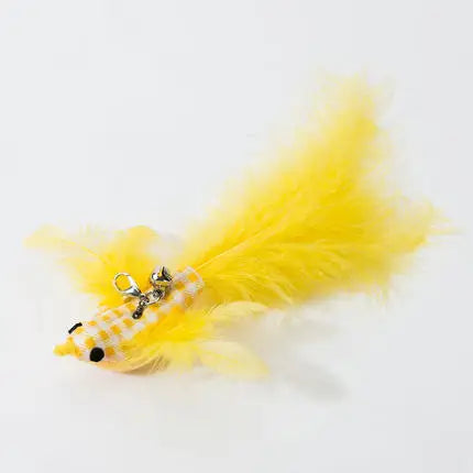Hands-Free Bird & Feather Cat Wand – Suction Cup Interactive Toy with Bell