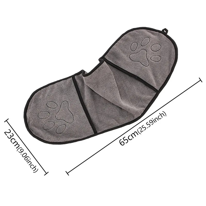 Pet Bath Towel for Cats & Dogs | Quick-Drying Absorbent Microfiber Gloves & Washcloth