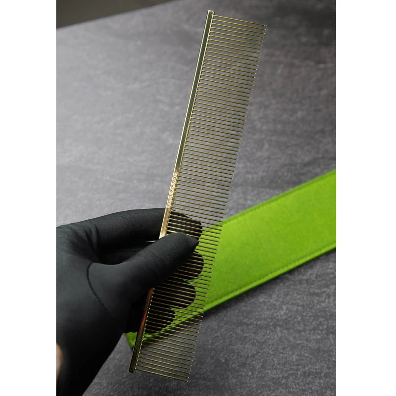 BAVURA Stainless Steel Pet Dematting Comb – Grooming Tool for Dogs & Cats | Removes Loose Undercoat, Mats & Tangles